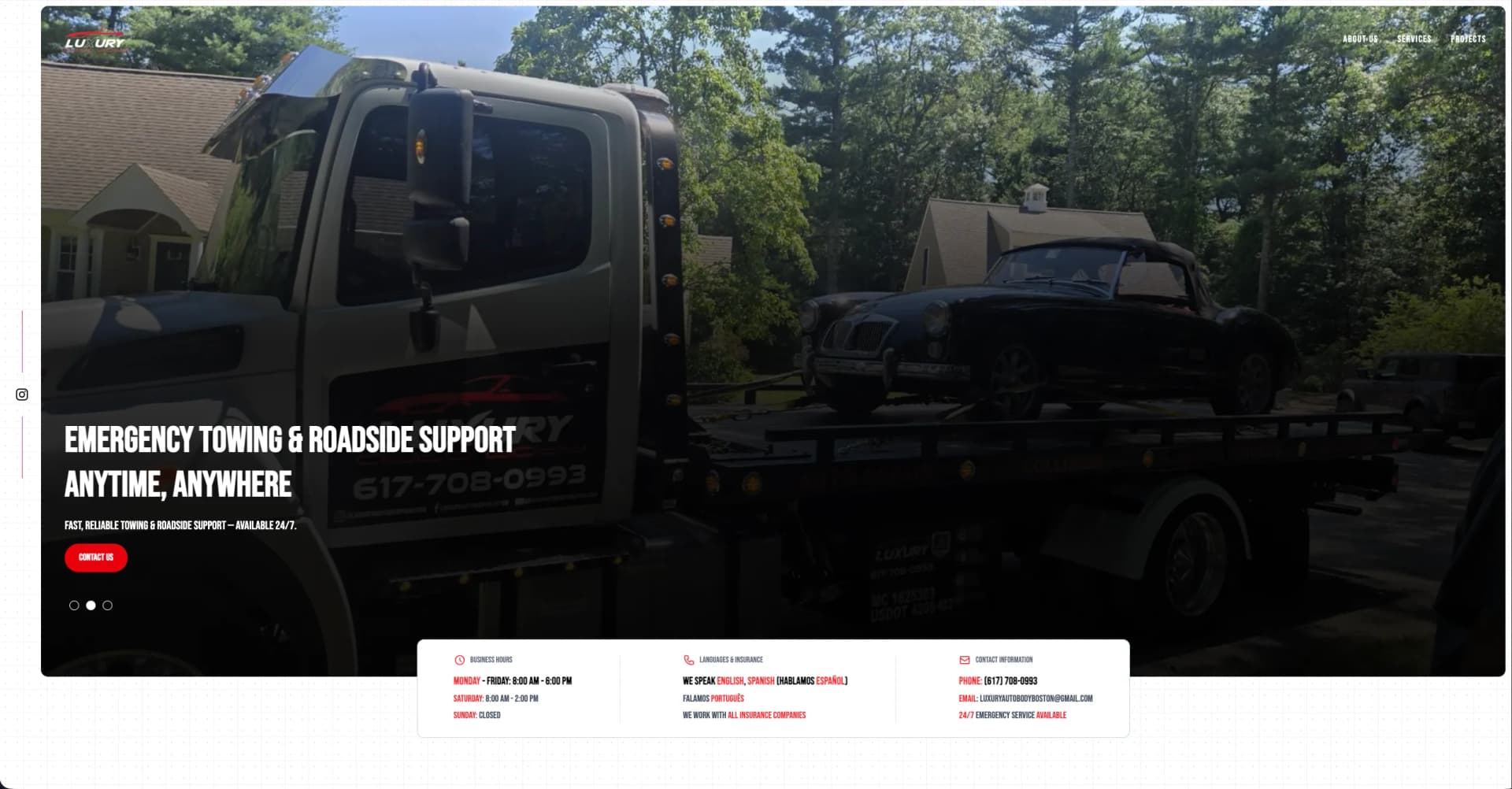 Luxury Auto Body - Landing Page